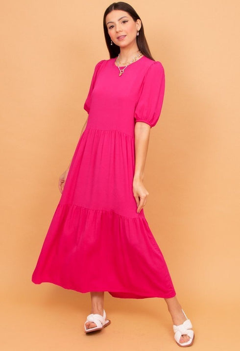 Retro Casual Puff Sleeves High Waist Mini A-Line Dresses